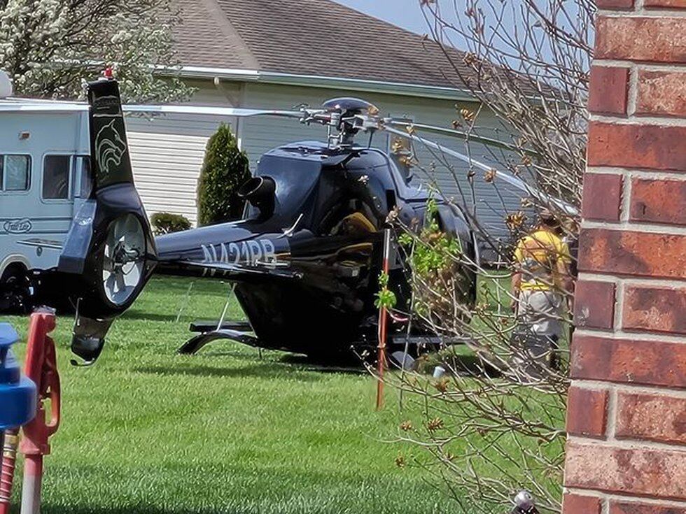 A Helicopter made an emergency landing in LeRoy on Friday morning.
