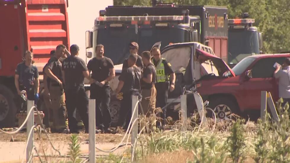 A 5+ car crash Tuesday morning shut down both lanes of I-435 north of 87th Street in Kansas...