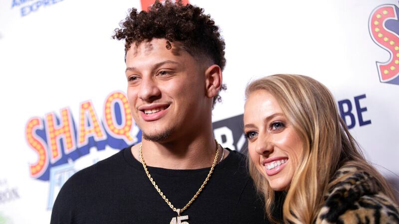 FILE - Kansas City Chiefs quarterback Patrick Mahomes and Brittany Matthews arrive at Shaq's...