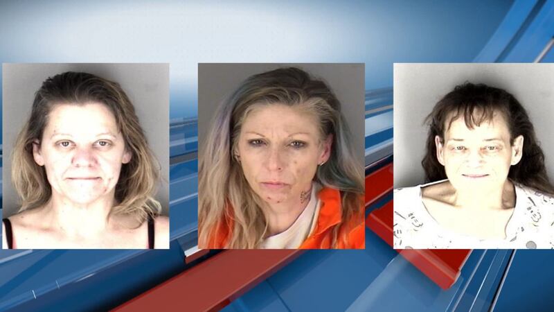 Stacy Stinnett, 47, Stephanie Graham, 45, and Gisella Pryor, 56, were arrested for outstanding...