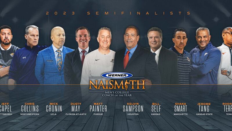 KSU's Jerome Tang and KU's Bill Self are among semifinalists for Naismith Men's College Coach...