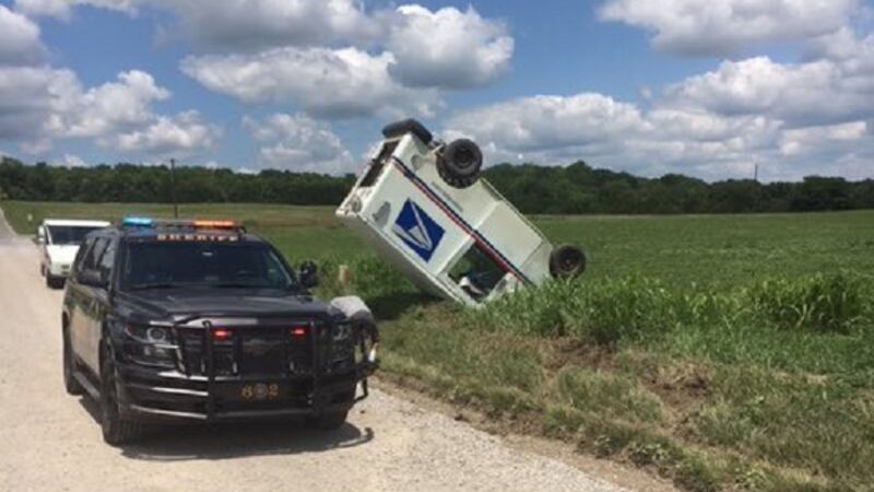 The Douglas Co. Sheriff's Office tweeted a photo of a postal delivery vehicle involved in a...