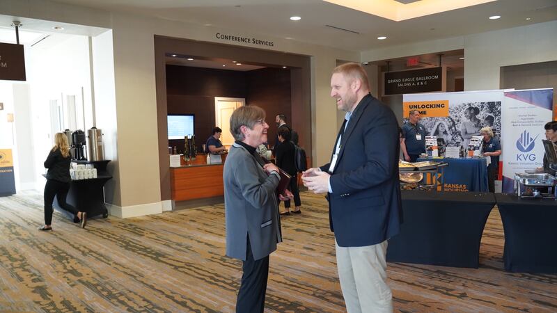 Governor Laura Kelly attends the 17th annual Kansas Housing Conference on Aug. 30, 2022.