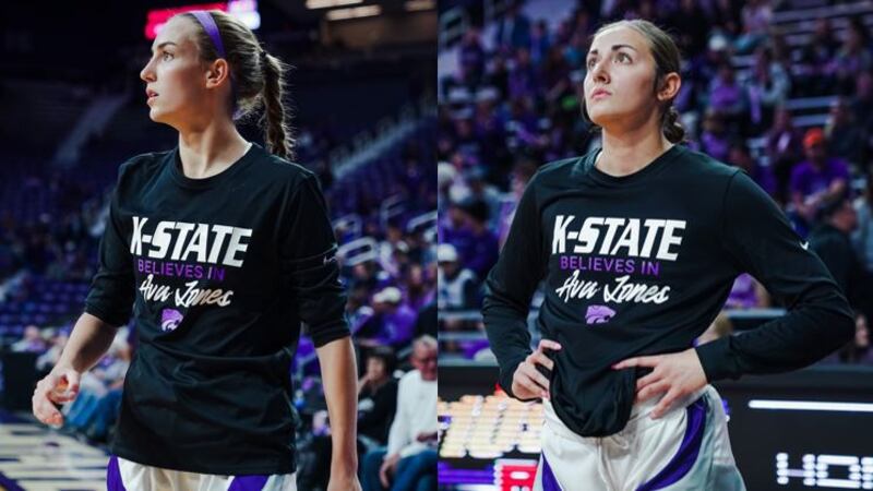 The K-State and University of Iowa women's basketball teams wore shirts at there match up...