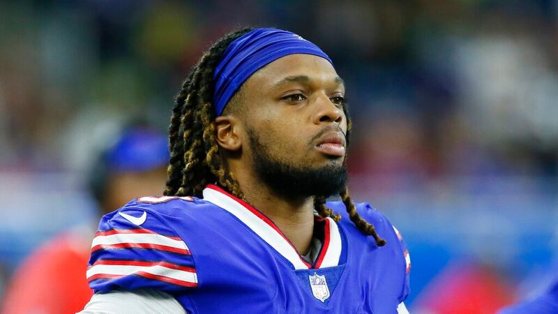 Buffalo Bills safety Damar Hamlin (3) during the second half of an NFL football game against...